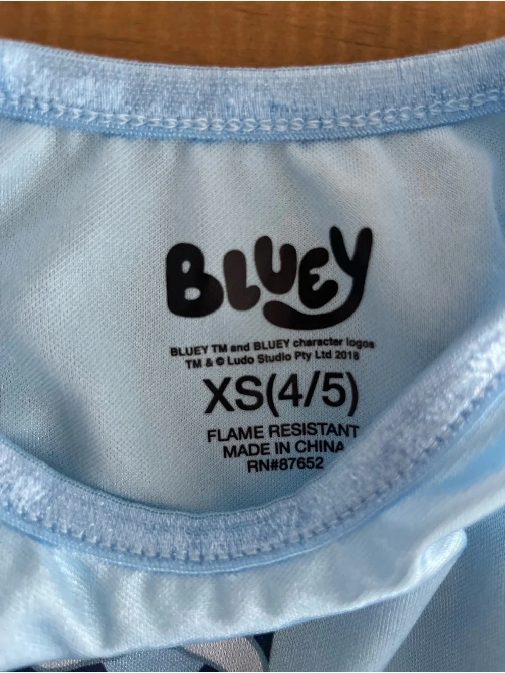 Girls Bluey Satin & Tulle Nightgown, Dress Up Gown XS (4/5)  NWOT